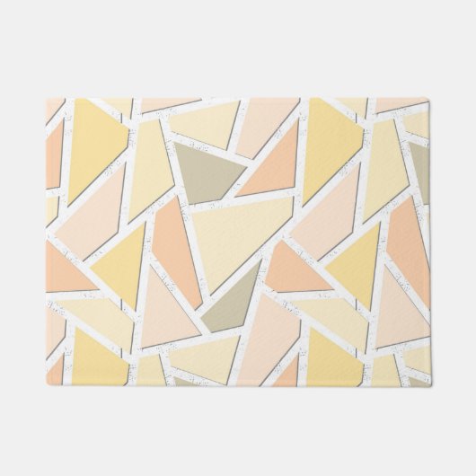 Paillasson Motif en mosaïque jaune citron (Devant)