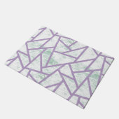 Paillasson Motif en mosaïque vert clair et lavande (Incliné)