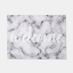 Paillasson Motif en pierre de marbre noir moderne