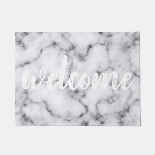 Paillasson Motif en pierre de marbre noir moderne (Devant)