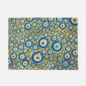 Paillasson Motif en verre bleu grec d'amulette d'oeil mauvais (Devant)