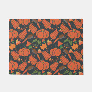 Paillasson Motif et carottes citrouille rouge sans soudure