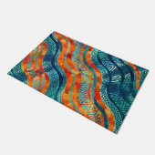 Paillasson Motif ethnique tribal onduleux de Boho (Incliné)