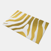 Paillasson Motif Faux Gold Zebra Print Stripes (Incliné)
