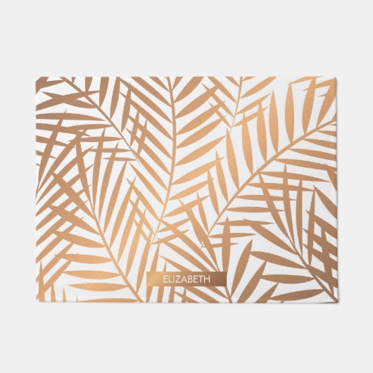 Paillasson Motif feuille de palmier d'or (Devant)
