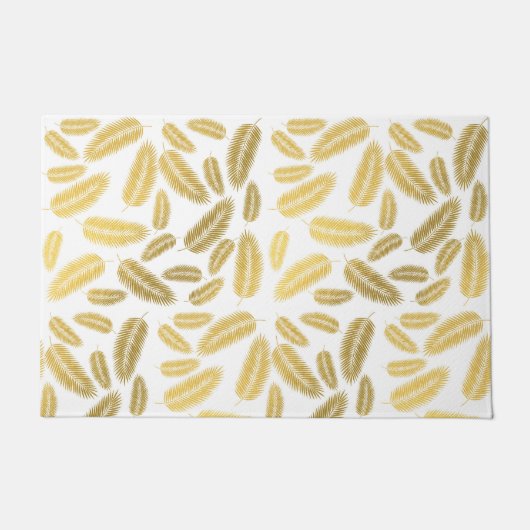 Paillasson Motif Feuille Faux Gold Palm (Devant)