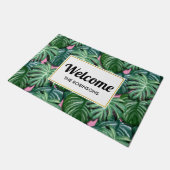 Paillasson Motif Feuille tropical - Liège vert (Incliné)