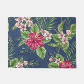Paillasson Motif floral tropical d'Hawaï de couleurs (Devant)
