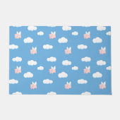 Paillasson Motif Flying Pig Cute Piglet with Wings (Devant)