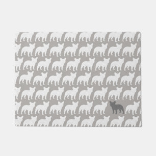 Paillasson Motif français des silhouettes de Bulldog  Fun Fr