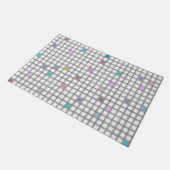 Paillasson Motif géométrique À damiers multicolore (Incliné)