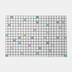 Paillasson Motif géométrique À damiers multicolore