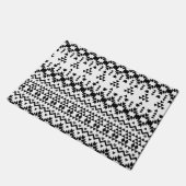 Paillasson Motif géométrique Aztec noir et blanc (Incliné)
