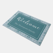 Paillasson Motif géométrique Lotus Grid - Le Lotus Blanc (Incliné)