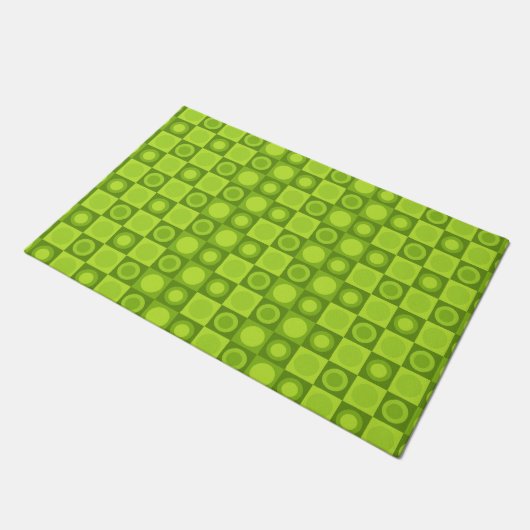 Paillasson Motif géométrique MCM rétro Chartreuse (Incliné)