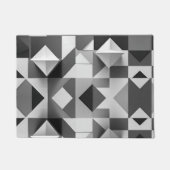Paillasson Motif géométrique minimaliste moderne noir, blanc (Devant)