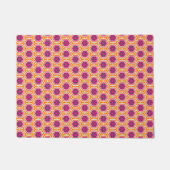 Paillasson Motif géométrique moderne rose et orange rétro (Devant)