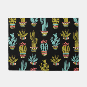 Paillasson Motif grunge foncé de cactus