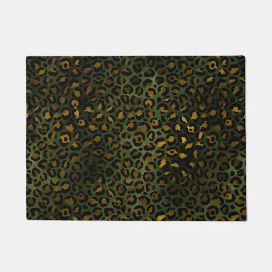 Paillasson Motif guépard jaune vert jungle léopard (Devant)