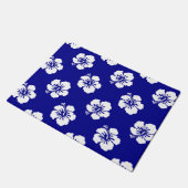 Paillasson Motif Hawaïen Hibiscus Bleu et blanc (Incliné)