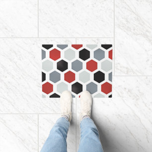 Paillasson Motif Hexagon d'Art Moderne
