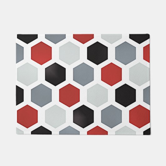 Paillasson Motif Hexagon d'Art Moderne (Devant)