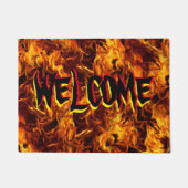 Paillasson Motif incendie et flamme (Devant)