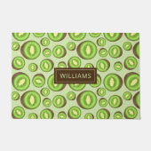 Paillasson Motif Kiwifruit Vert Et Brown Avec Nom Personnalis (Devant)