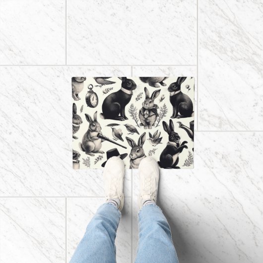 Paillasson Motif lapin Vintage (Intérieur)