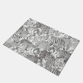 Paillasson Motif Léopard Noir Tigre Animaux (Incliné)