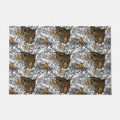 Paillasson Motif Leopard & Peonies (Devant)