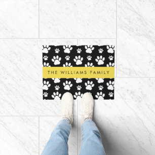 Paillasson Motif mâle, Patrouilles de chien, Noir et Blanc, V