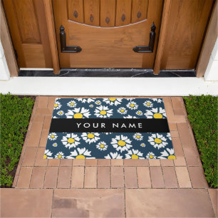 Paillasson Motif Marguerite, Marguerites Blanches, Votre Nom