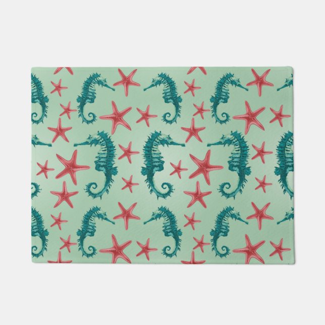Paillasson Motif maritime Turquoise 2 (Devant)