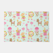 Paillasson Motif mignon avec Animaux et Jouets heureux (Devant)