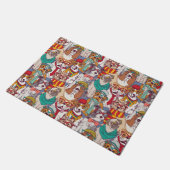 Paillasson Motif mignon de mode de chiot (Incliné)