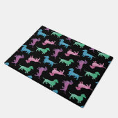 Paillasson Motif mignon de natte de teckels (Incliné)