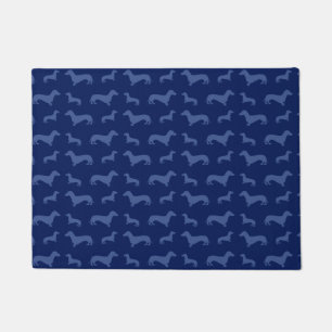 Paillasson Motif mignon de teckel de bleu marine