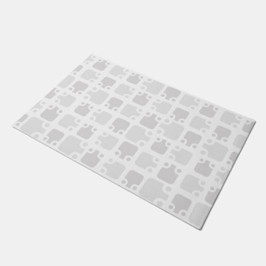 Paillasson Motif moderne du milieu du siècle blanc (Incliné)