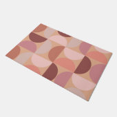 Paillasson Motif moderne du milieu du siècle Peach Fuzz (Incliné)