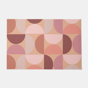 Paillasson Motif moderne du milieu du siècle Peach Fuzz