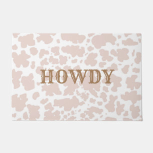 Paillasson Motif moderne Howdy Beige Cow Skin