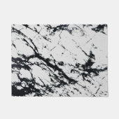 Paillasson Motif moderne unique en marbre noir blanc marbré p (Devant)
