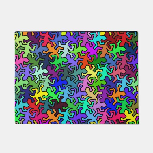 Paillasson Motif Mosaic Geckos - multicolore (Devant)
