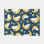 Paillasson Motif mouton, Mouton couché, Lune, Étoiles (Devant)