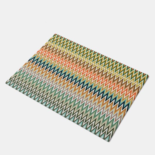 Paillasson Motif multicolore Zigzag (Incliné)