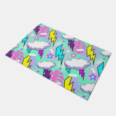 Paillasson Motif Neon Lightning Bolts & Stars (Incliné)