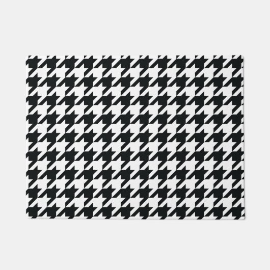 Paillasson Motif noir blanc de Houndstooth (Devant)