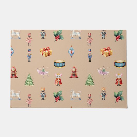 Paillasson Motif Nutcracker aquarelle (Devant)