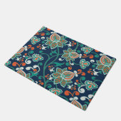 Paillasson Motif papier peint Turquoise rouge (Incliné)